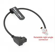 Кабель питания для камер Z CAM E2C, E2 S6/F6/M4 D-TAP - Lemo 2 Pin (угловой поворотный разъем)